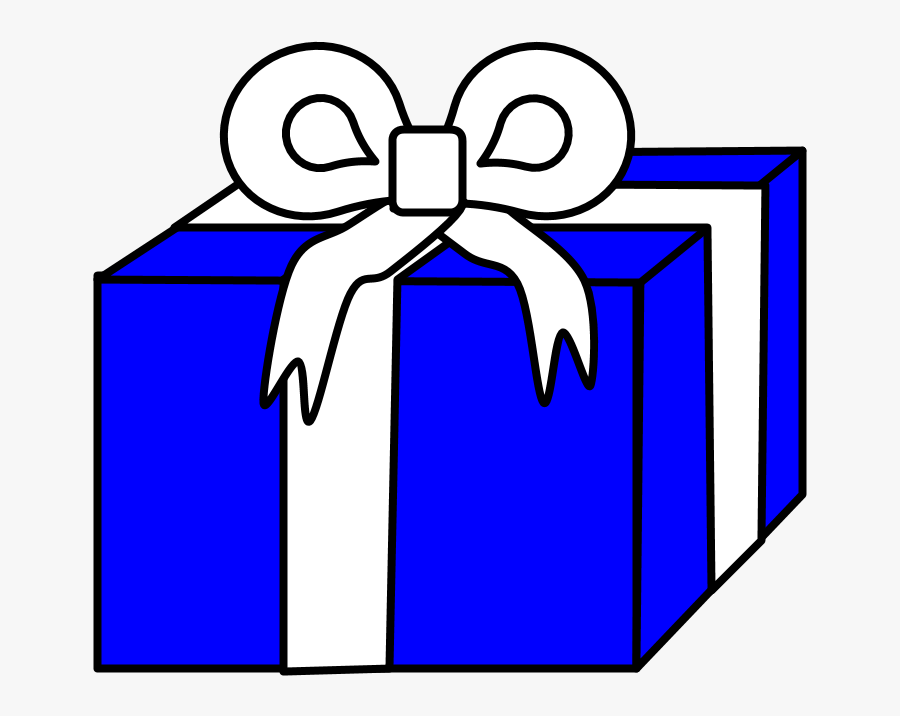 Gift, Ribbon, Hanukkah, Blue, White, Transparent Clipart