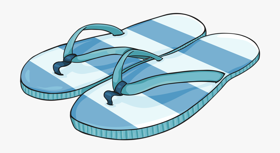 Sandal Clipart Pair Slipper - Slipper Cartoon Flip Flops Clip Art, Transparent Clipart