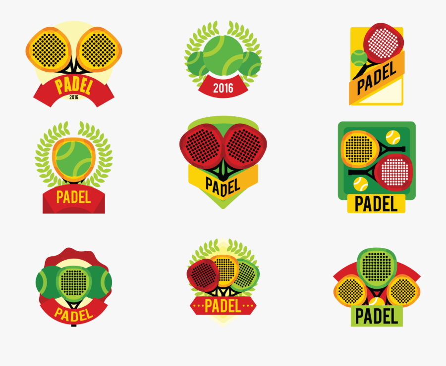 Padel Tennis Labels Vector - Tennis, Transparent Clipart