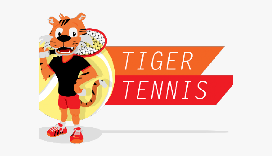 Free Tennis Clipart - Tiger Cartoon Playing Tennis, Transparent Clipart
