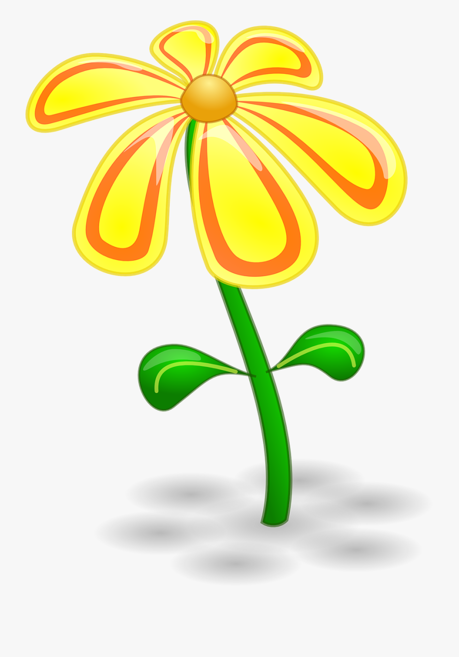 2018 Flower Clipart Black And White Free Download - Yellow Flower Clip Art, Transparent Clipart