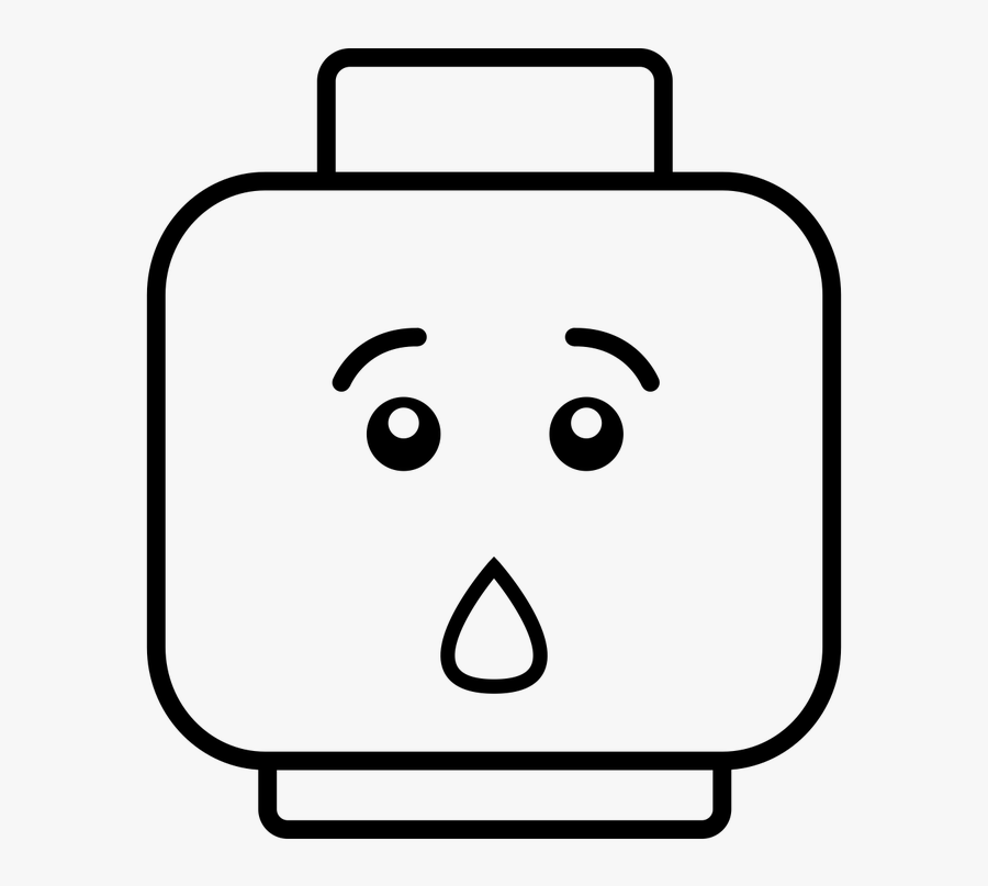 Build It With Legos And Program It With- - Lego Head Black And White, Transparent Clipart