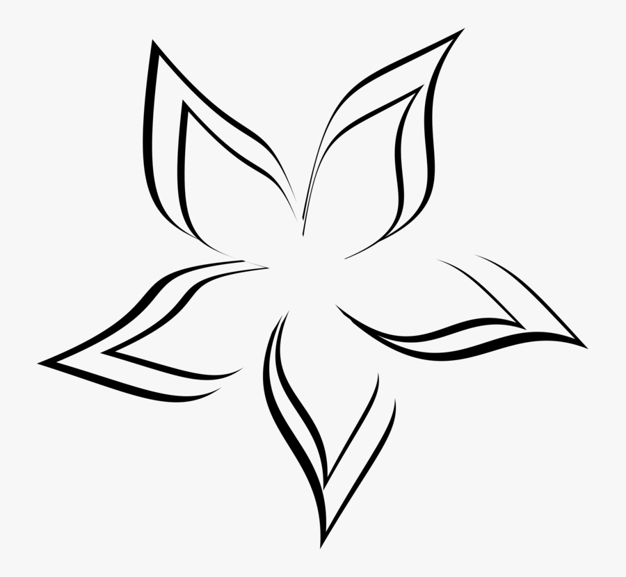 Black And White Drawing Abstract Art Flower Visual - Art Flower Abstract Drawing, Transparent Clipart