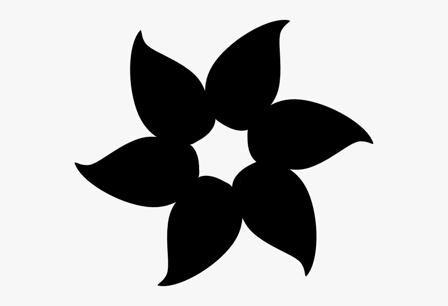 Solid Black Flower Clip Art At Clker - Black Flower Clipart, Transparent Clipart