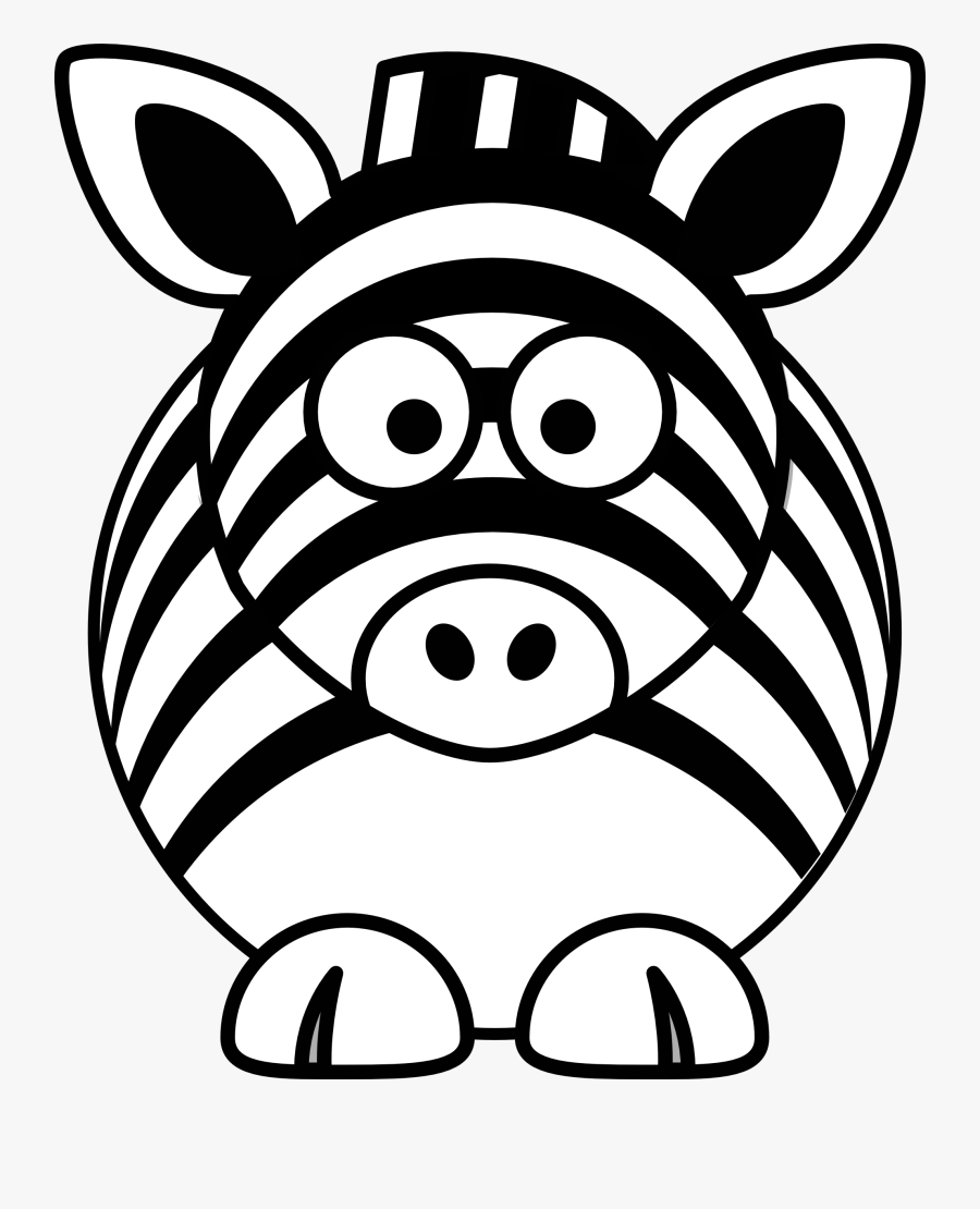 Giraffe Clipart Black And White Free Images - Cartoon Clipart Zebra, Transparent Clipart