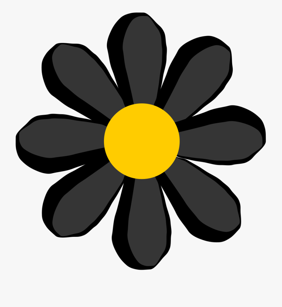 Svg Transparent Download Black Flower Clipart - Black Flower Clipart, Transparent Clipart
