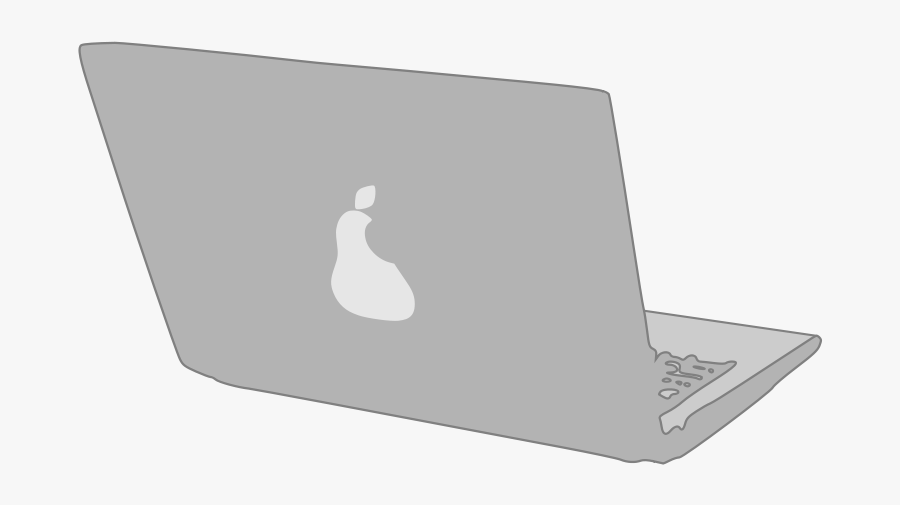 Laptop From Rear - Laptop Back Clipart Png, Transparent Clipart