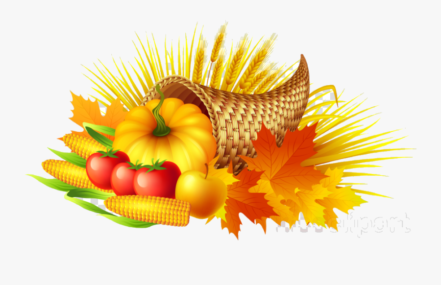 Cornucopia Thanksgiving Flower Sunflower Transparent - Cornucopia Png, Transparent Clipart