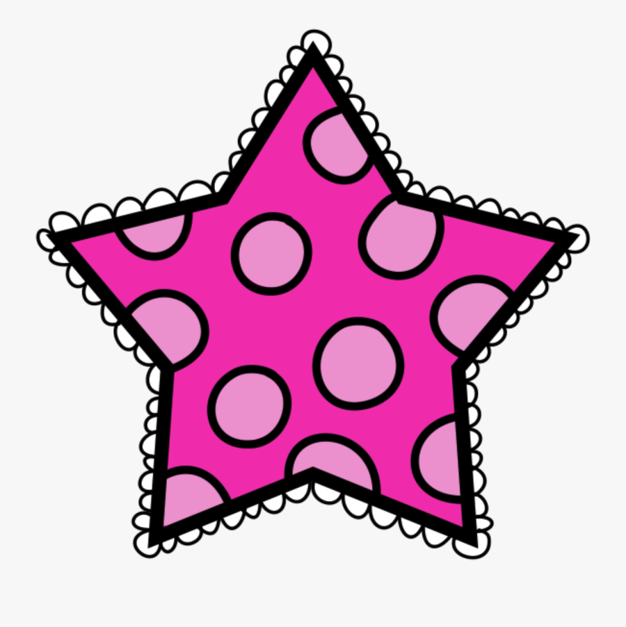 Sharing Sunday Clip Art - Polka Dot Star Clipart, Transparent Clipart