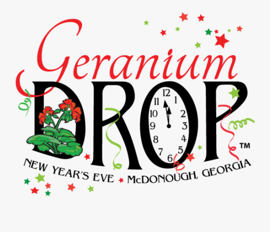 The Geranium Drop New Year"s Eve Celebration - Geranium Drop Mcdonough Ga, Transparent Clipart