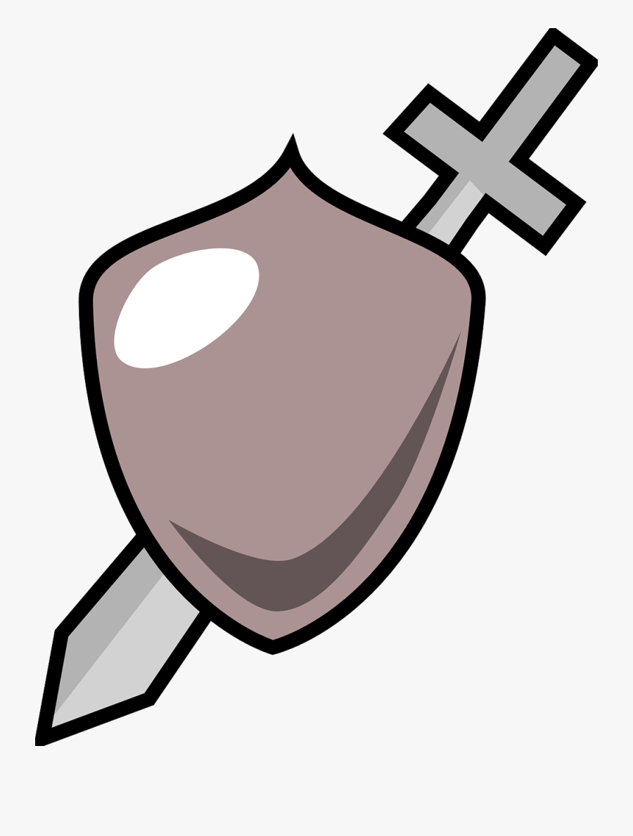 Sword Art Online Clipart - Sword And Shield Cartoon, Transparent Clipart