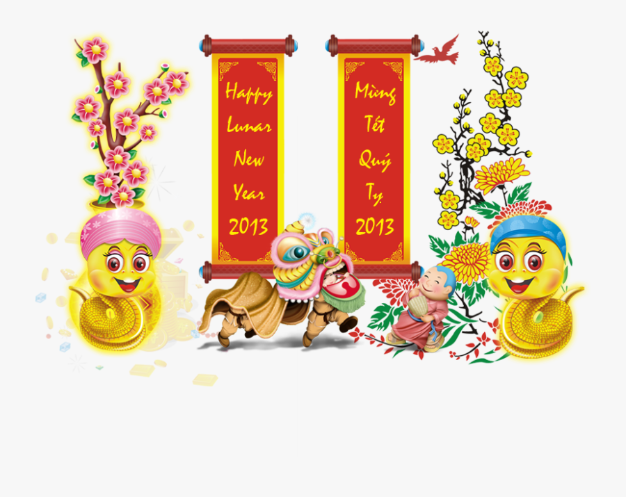 Happy Lunar New Year Vietnam, Transparent Clipart