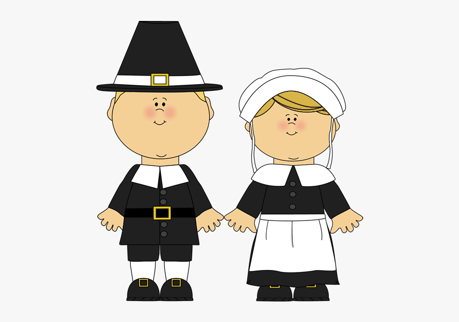 Male Pilgrim And Female Pilgrim Png Clipart - Thanksgiving Pilgrim Clipart, Transparent Clipart