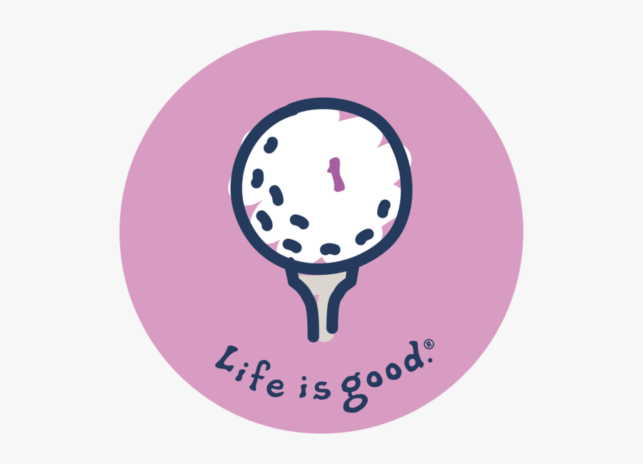 Golf Tee Sticker - Life Is Good Golf, Transparent Clipart