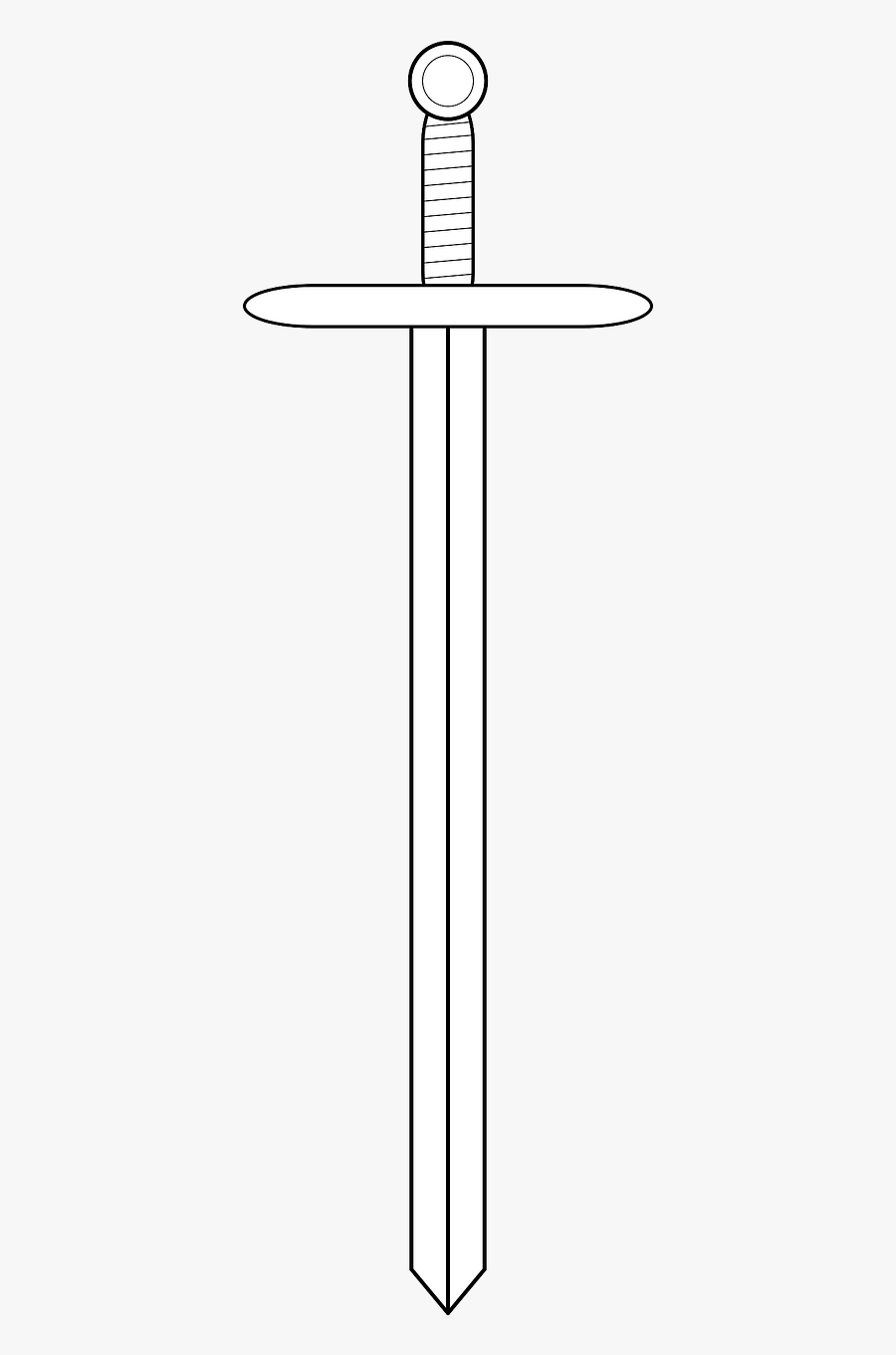 Sword Line Art Svg Clip Arts - Cross, Transparent Clipart