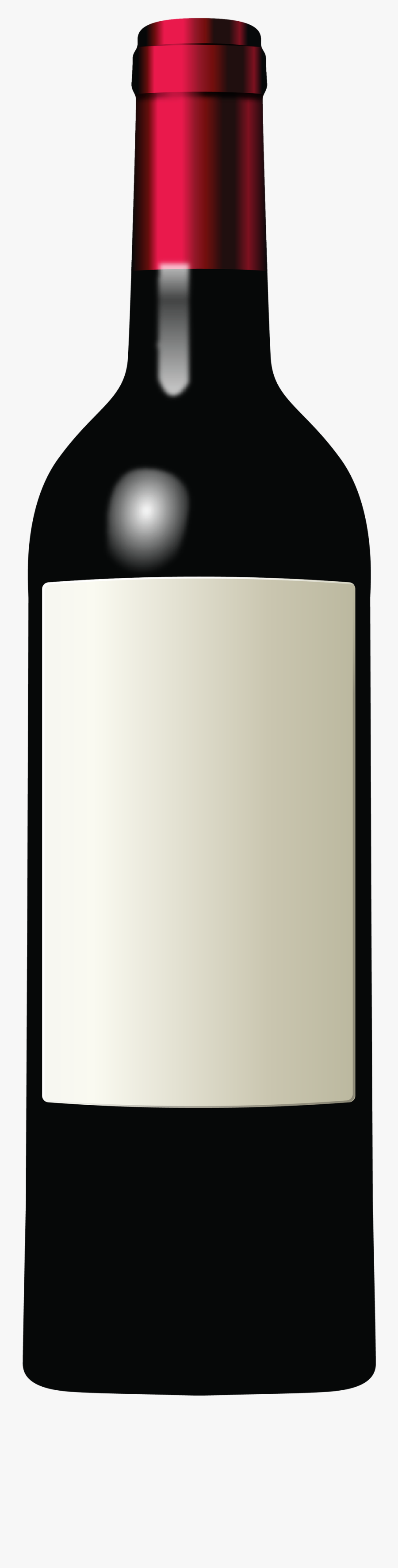 Wine Clipart Bottle - Red Wine Bottle Transparent Background, Transparent Clipart