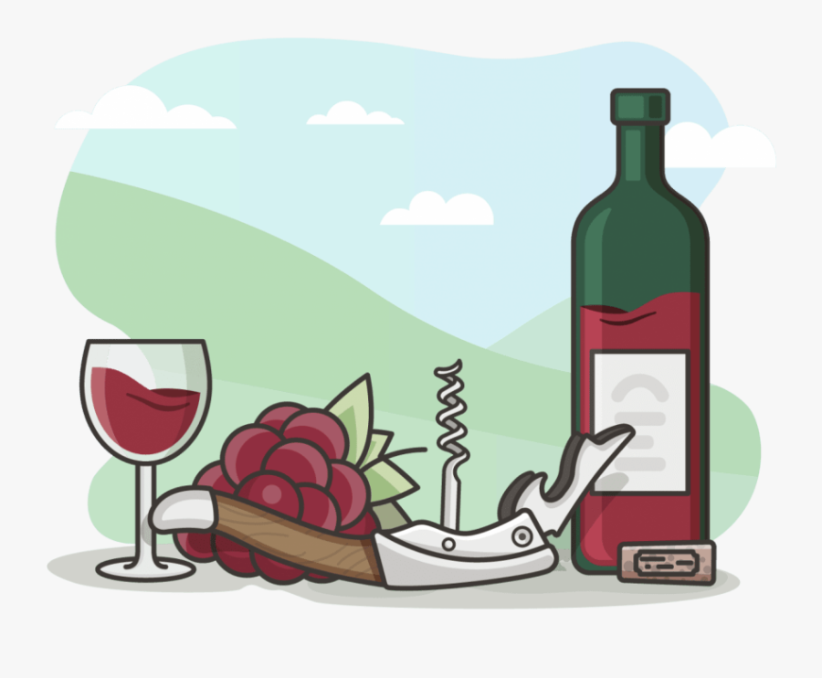 Vineflow - Red Wine, Transparent Clipart