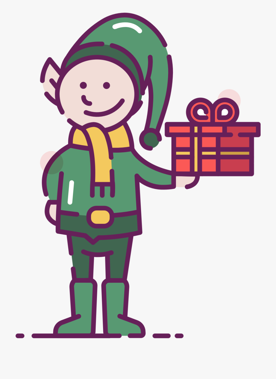 Santas Elf, Transparent Clipart