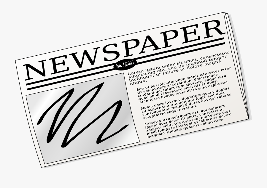 News Clipart - Photo - News Paper Coloring Pages, Transparent Clipart