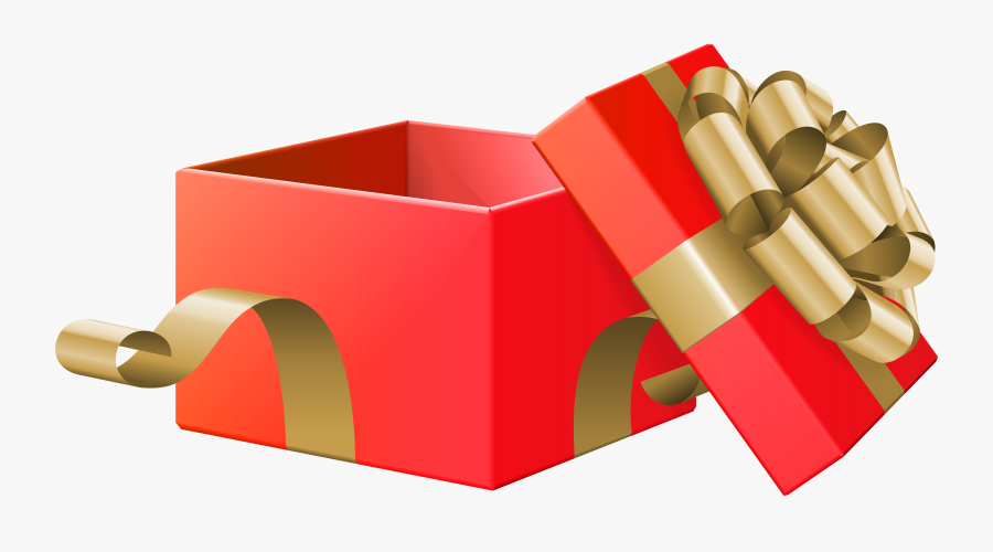 Open Gift Box Red Transparent Clip Art Image - Christmas Open Gift Box Png, Transparent Clipart