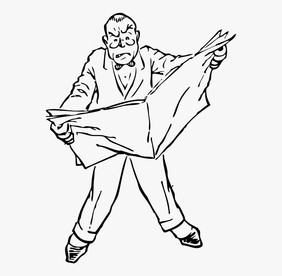 Angry At The News - Importance Of Newspaper In Our Daily Life, Transparent Clipart