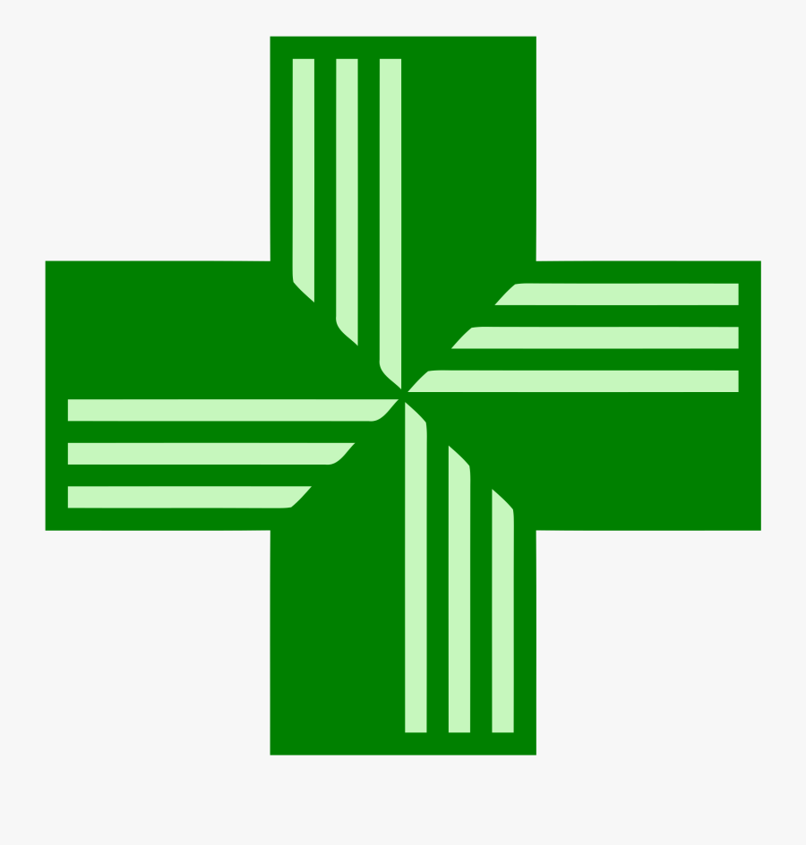 Pharmacist Clipart Svg - Pharmacy Green Cross Logo, Transparent Clipart