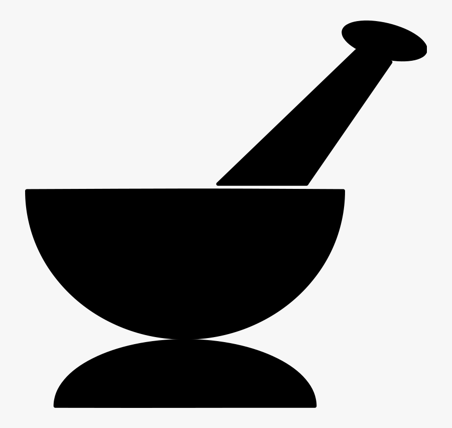 Angle,monochrome Photography,tableware - Mortar And Pestle .png, Transparent Clipart