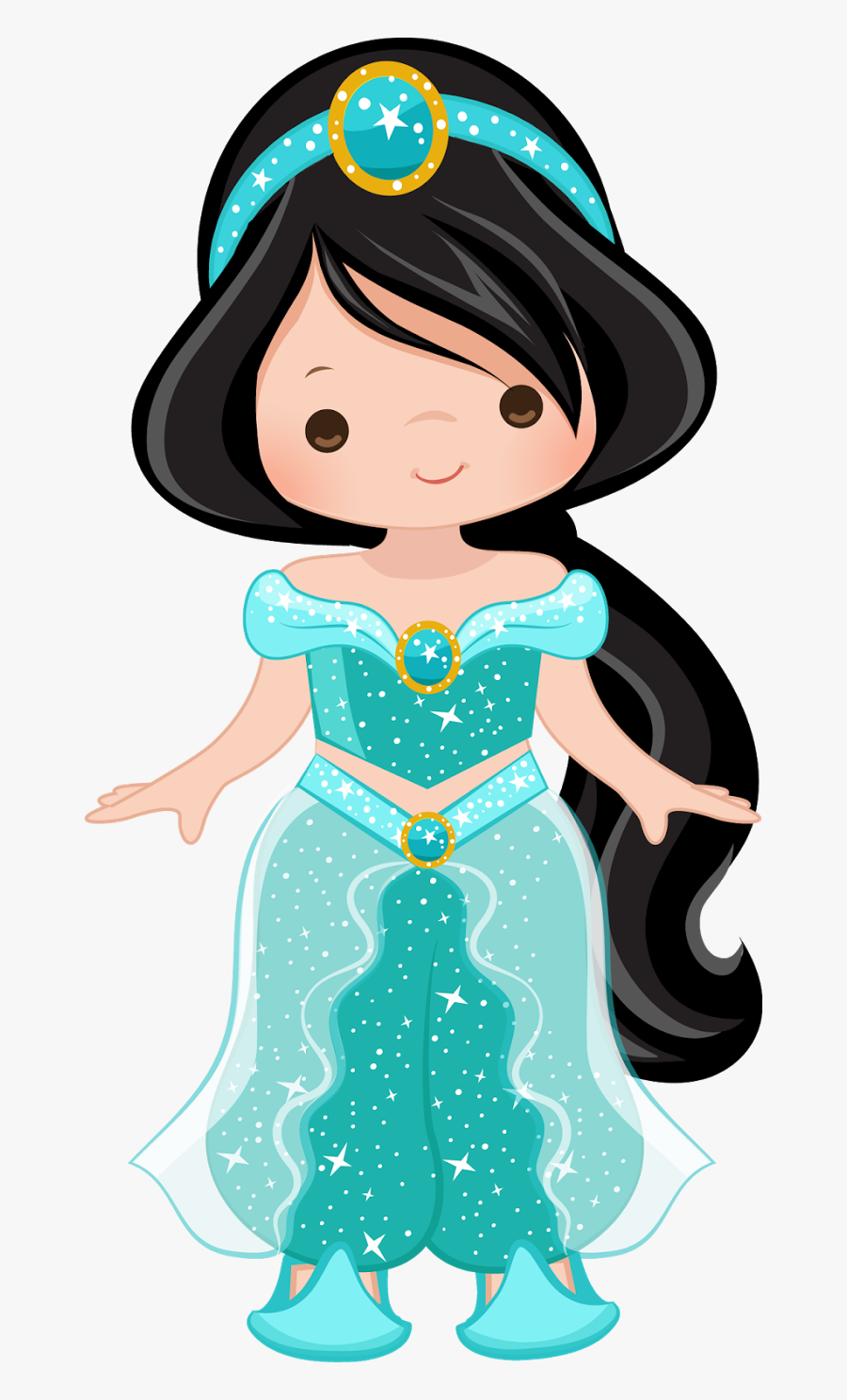 Mujka Chic Pinterest Clip - Baby Princess Jasmine, Transparent Clipart