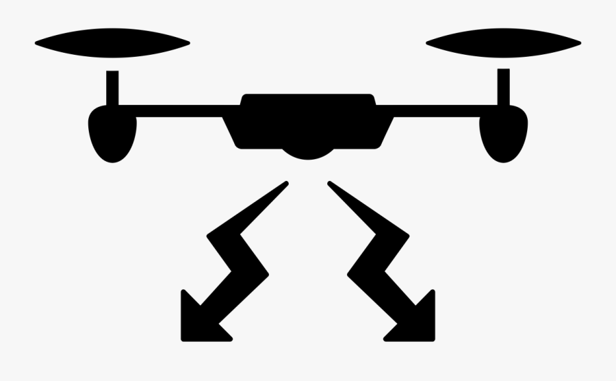 Drone Strikes Against Unregistered Drone Operators - Delivery Drone Black And White, Transparent Clipart