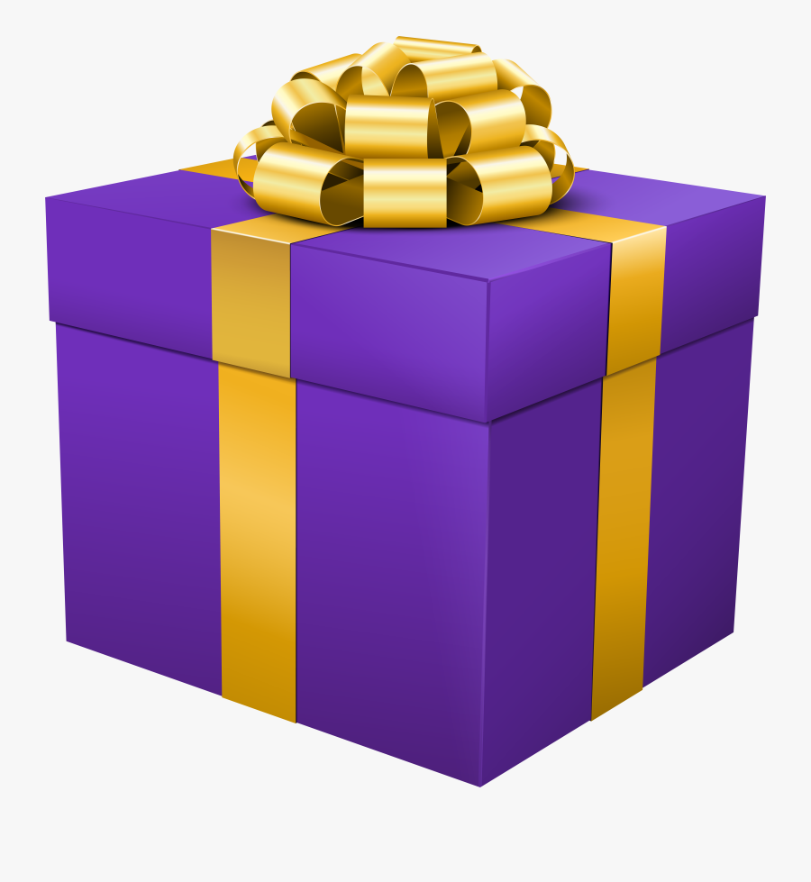 Purple Gift Box Png Clip Art Image , Free Transparent