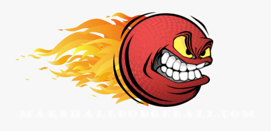 Flaming Dodgeba With - Kickball Cartoon, Transparent Clipart