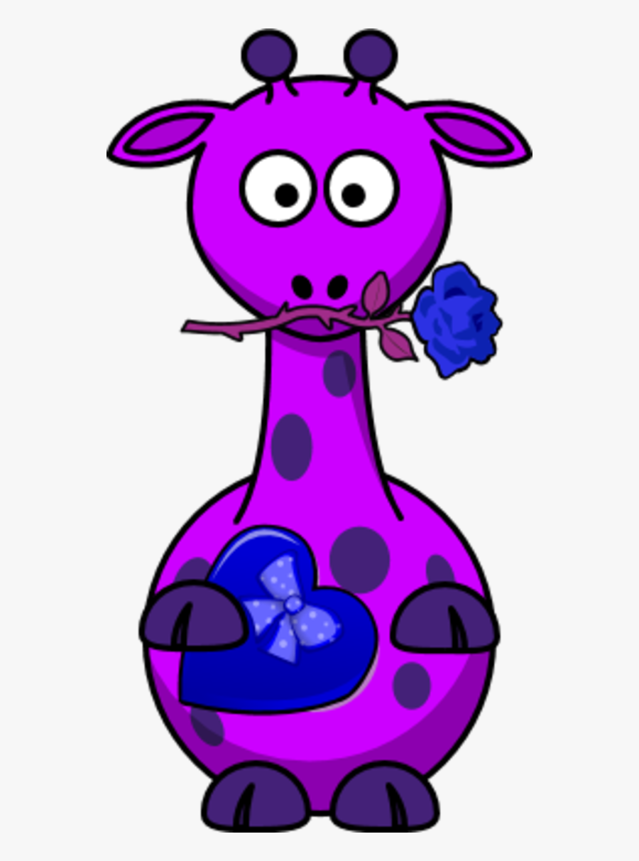 Giraffe Valentine Heart Love Romance - Giraffe Valentine Clip Art, Transparent Clipart