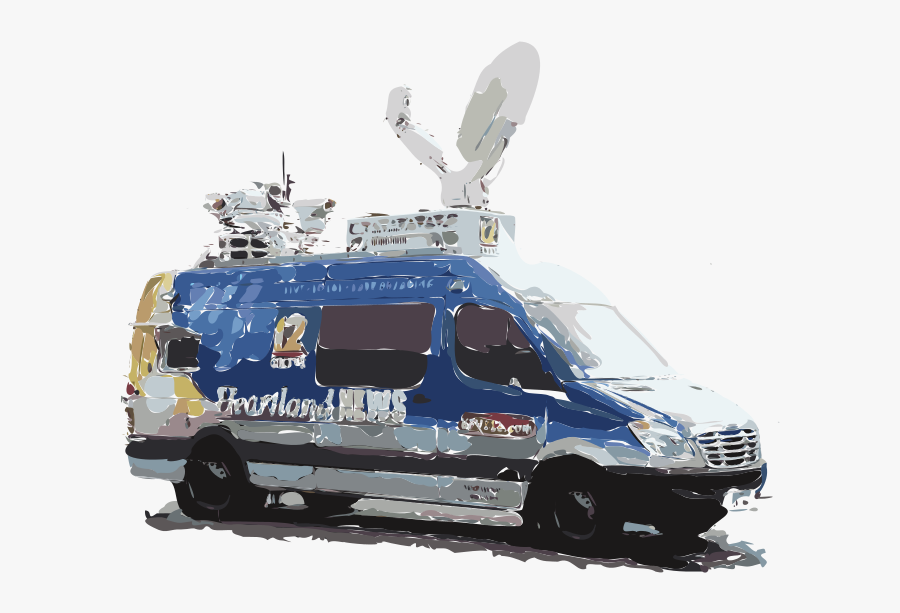 Free Clip Art "news Van - Vector Car Van Png, Transparent Clipart