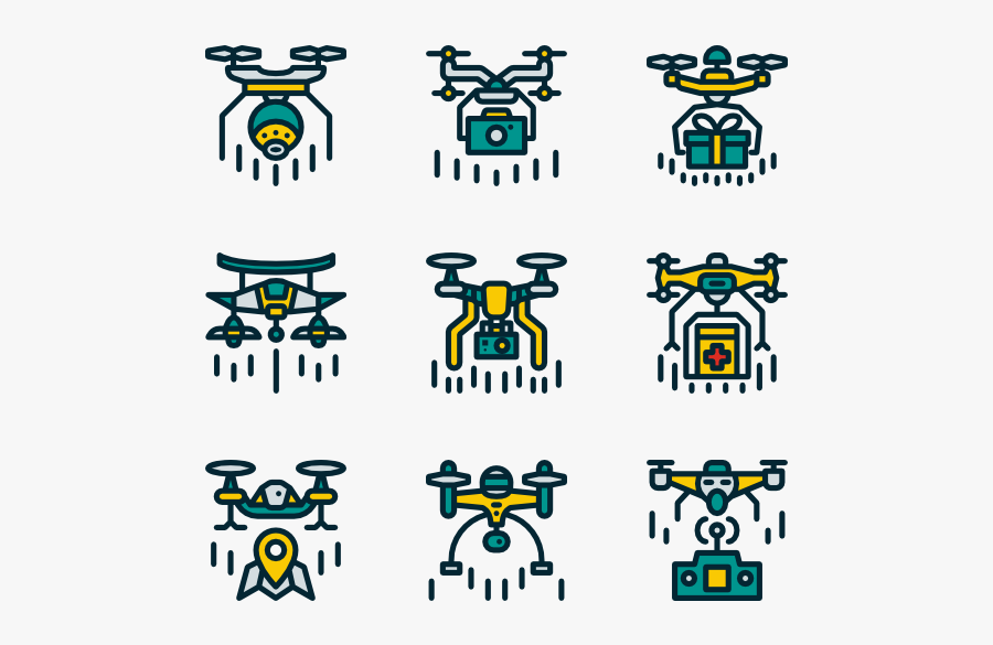 Drone - Elaborate Icons, Transparent Clipart