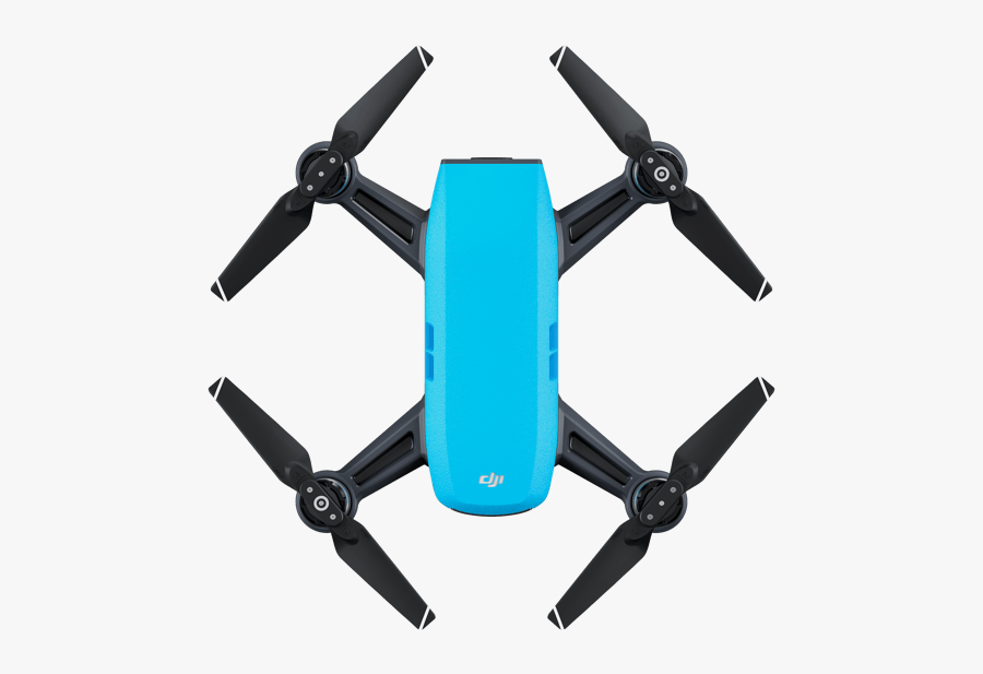 Dji Spark Blue Drone Top View - Dji Spark Drone Blue, Transparent Clipart