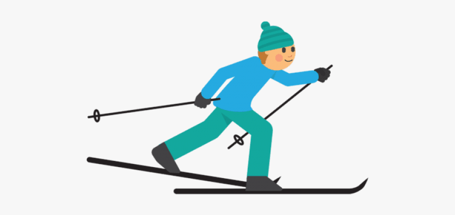 Cross Country Skiing Emoji, Transparent Clipart