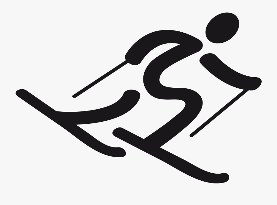 Alpine Skiing Olympic Symbol, Transparent Clipart