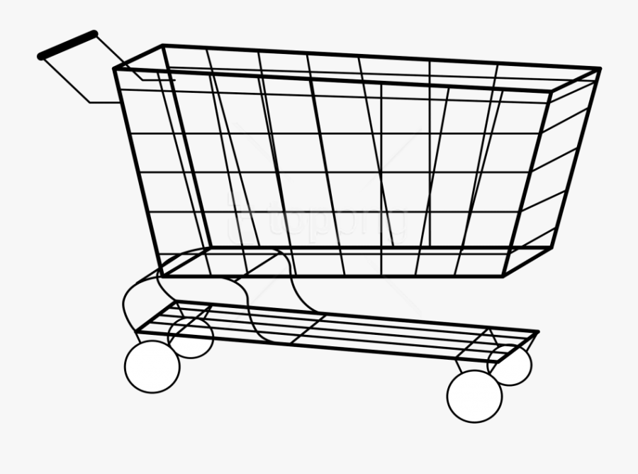 Download Shopping Cart Clipart Png Photo - Shopping Cart Outline Png, Transparent Clipart