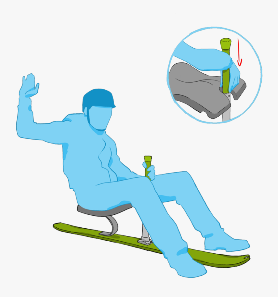 Mountains Clipart Ski - Sitting On One Ski, Transparent Clipart