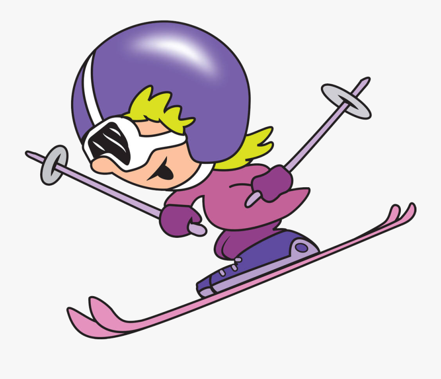 Alpine Skiing Clip Art A In Safety - Skiing Cartoon Png, Transparent Clipart