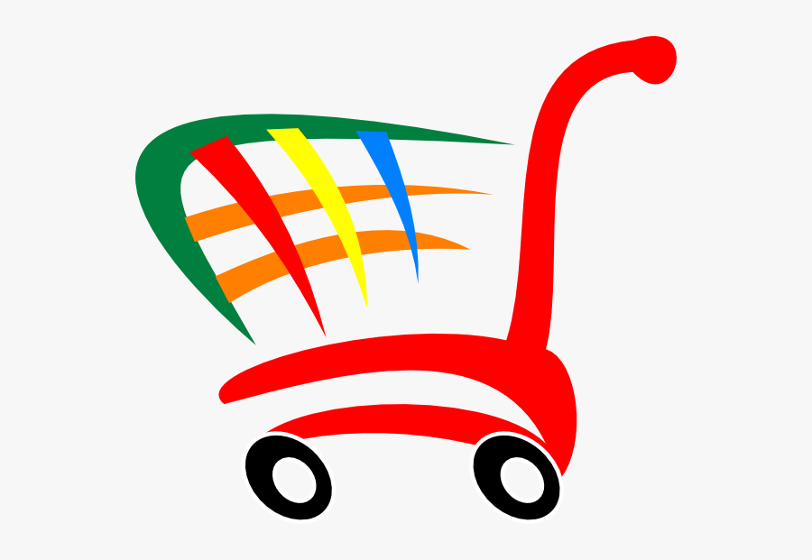 Shopping Cart Clip Art At Clker - Colorful Shopping Cart Png, Transparent Clipart