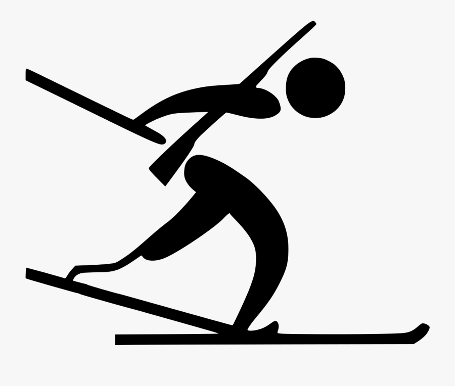 Skier Clipart Svg - Biathlon Png, Transparent Clipart
