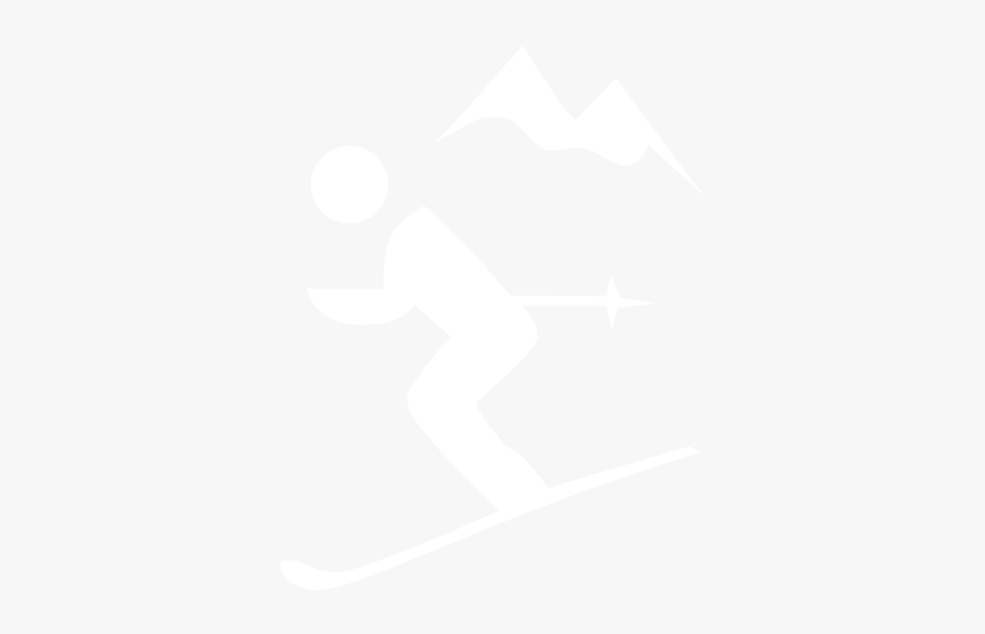 Skier Black And White Clip Art, Transparent Clipart