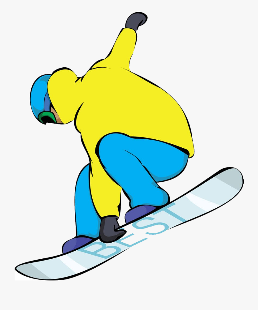 Snowboarding Cartoon Skiing Download Hd Png Clipart - Snowboarder Cartoon, Transparent Clipart