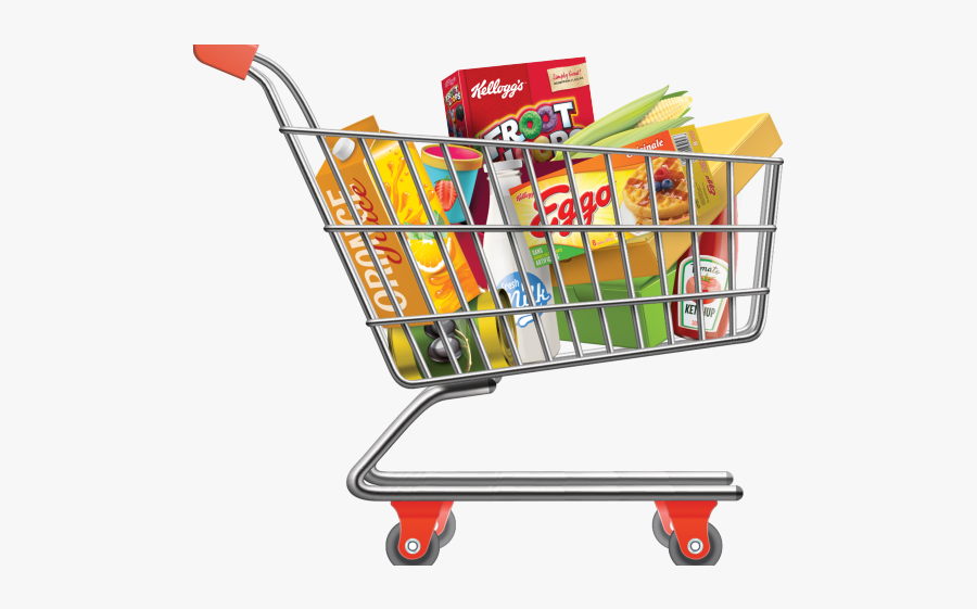 Grocery Shopping Cart Png, Transparent Clipart