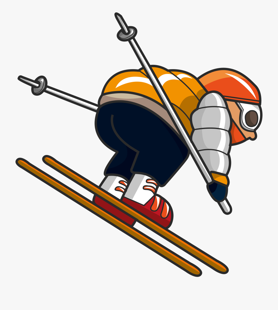 Transparent Skiing Png - Cartoon Sports Extremes Clip Art, Transparent Clipart