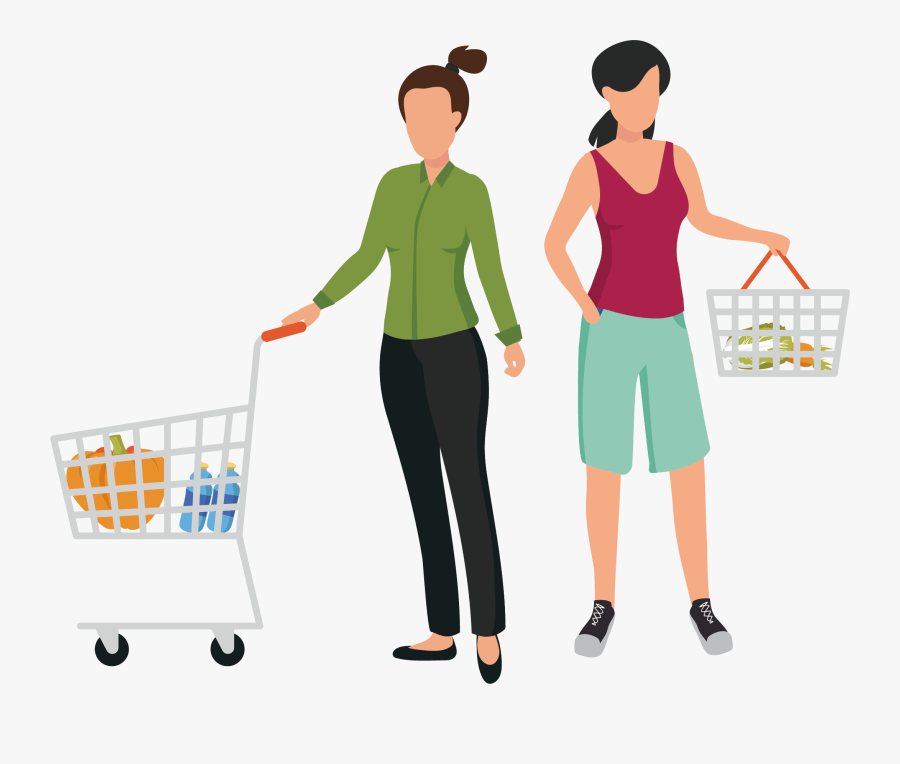 Cartoon Shopping Cart Clip Art - Shopping, Transparent Clipart