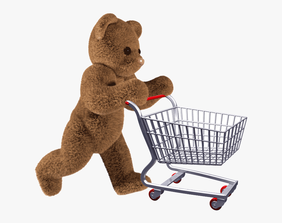 Teddy Bear Shopping Clipart, Transparent Clipart