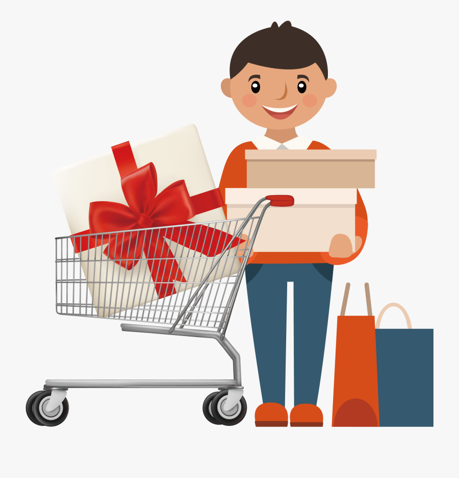 Online Shopping Shopping Cart Stock Photography - Online Shopping Cartoon Png, Transparent Clipart