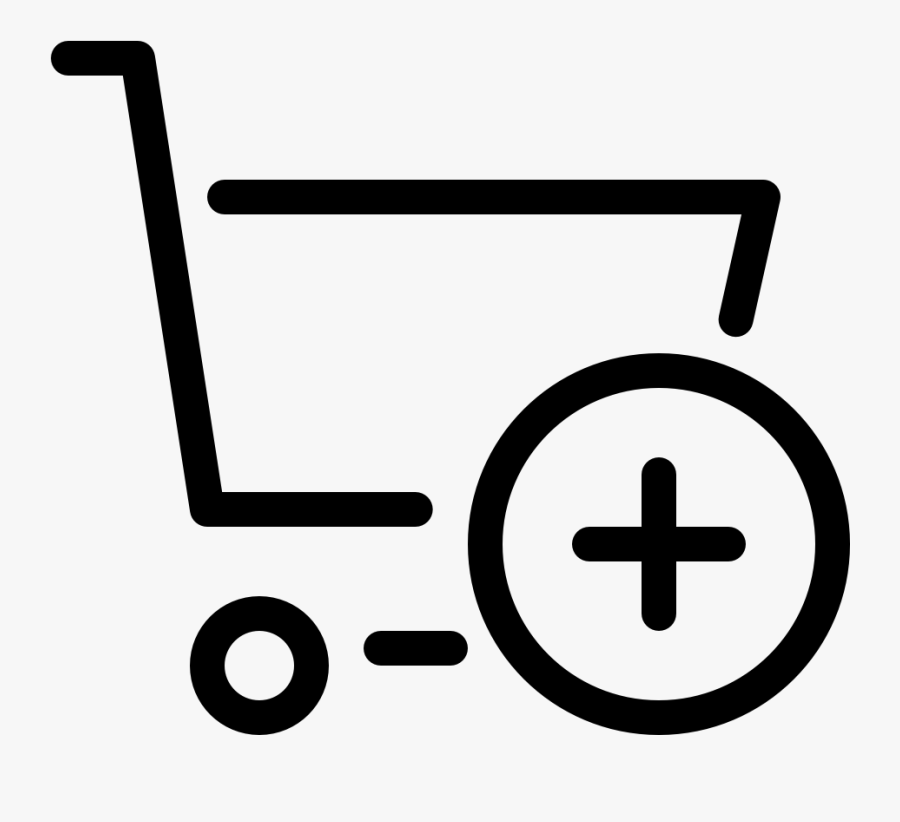 Shopping Cart Plus Shopping Cart Plus Shopping Cart - Montage Icon, Transparent Clipart
